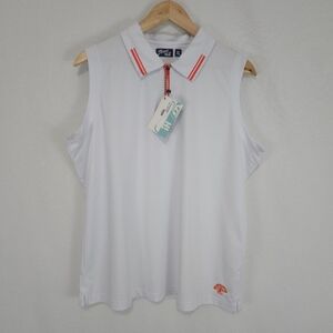 Inward Half Women's Sleeveless 1/4 Zip Performance Polo Top